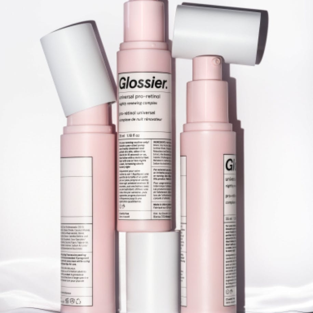 Glossier Pink Skincare Bottles, New!
